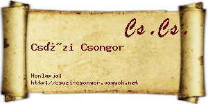 Csúzi Csongor névjegykártya