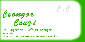 csongor csuzi business card